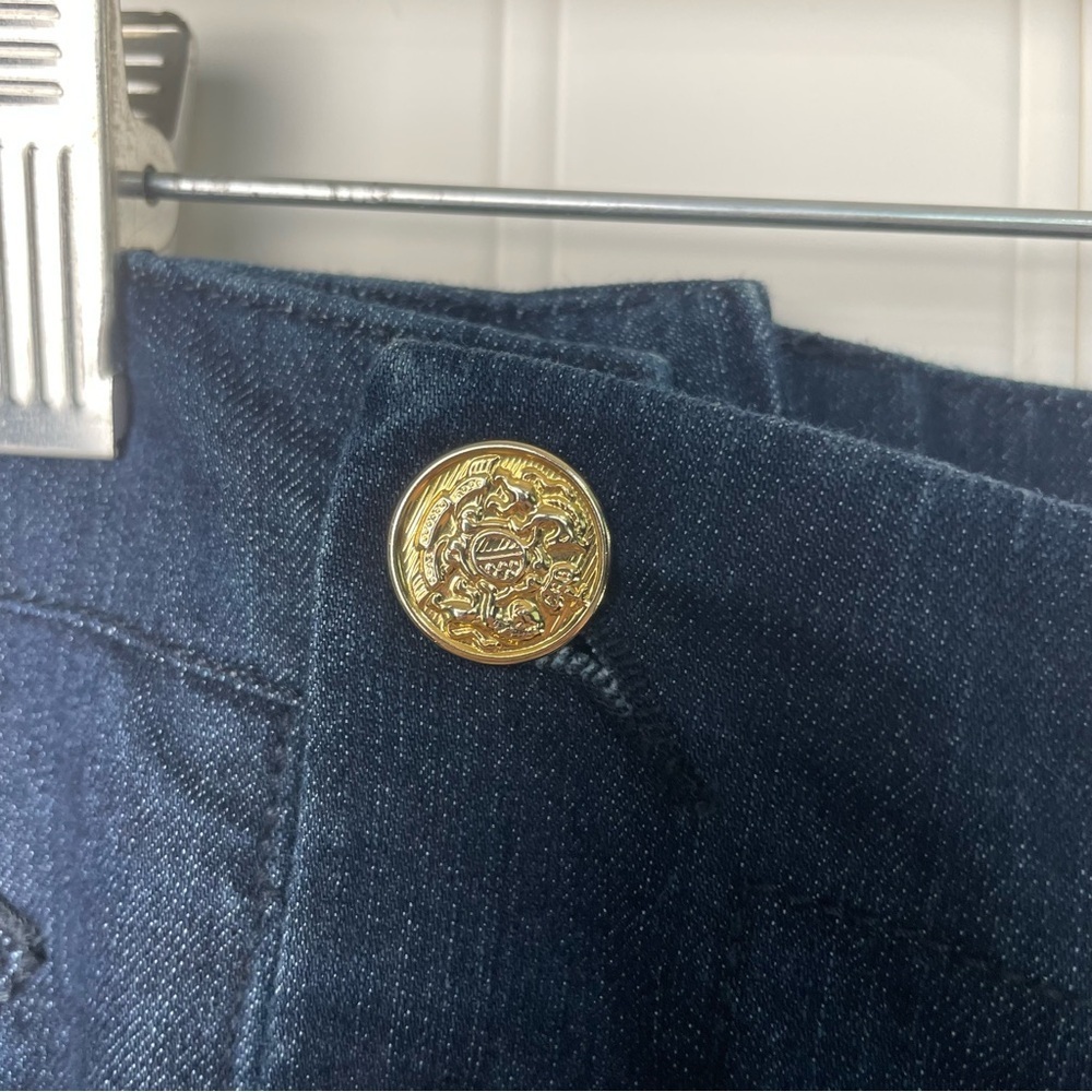 Kenar Nautical Wide Straight leg Dark Wash Sz 10 Front Button‎ Placket Closure - Picture 4 of 16